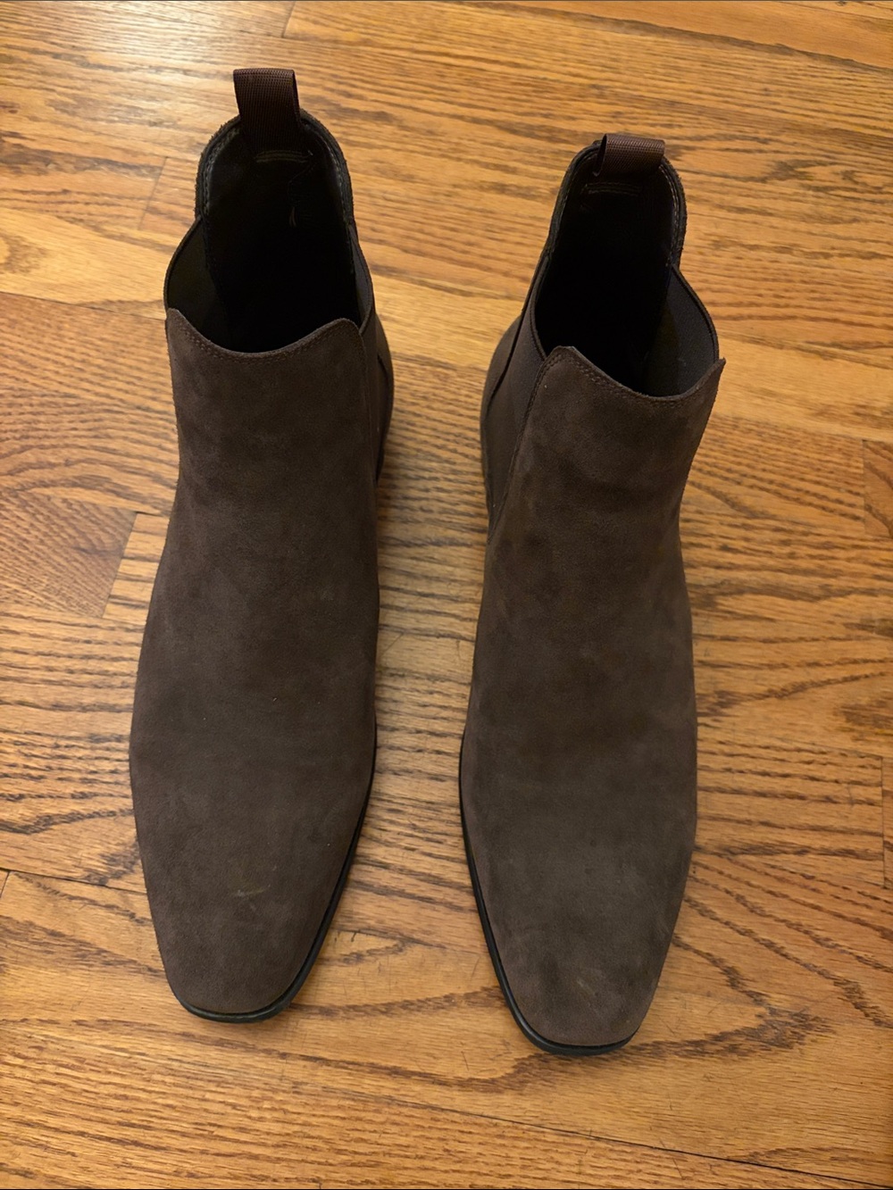 Dune London Men's Dark Brown Suede Chukka Boots worn twice